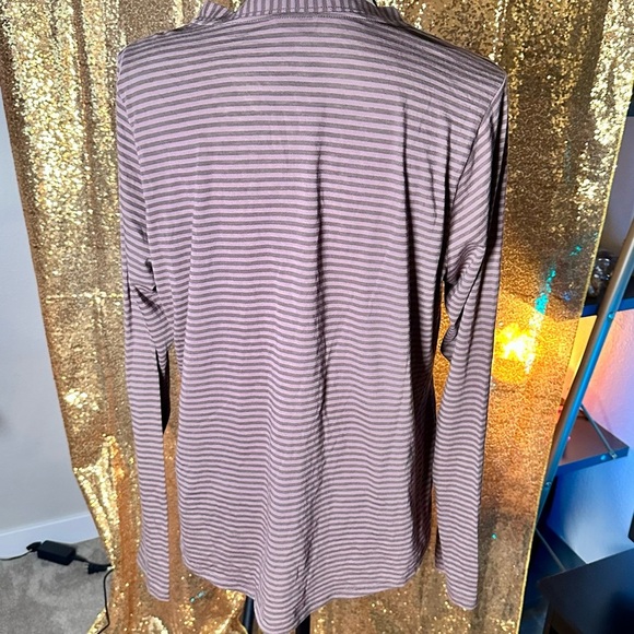 Patagonia Mainstay Bumblebee Stripe Brown & Purple Long Sleeve Henley, XL - Picture 4 of 7